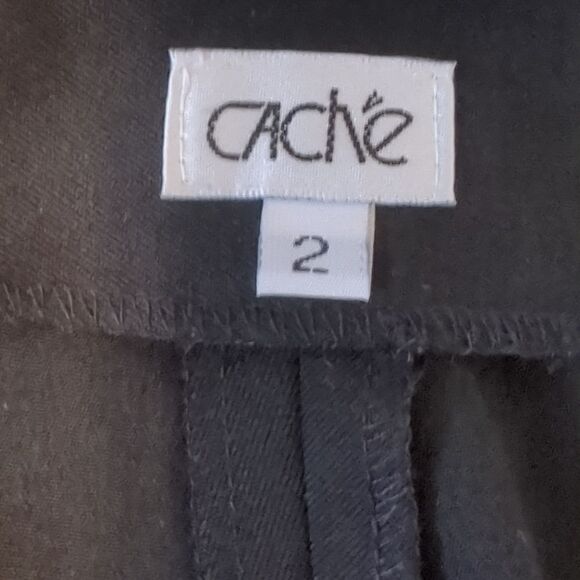 Cache Black Flare Pants Size 2 - Picture 7 of 8